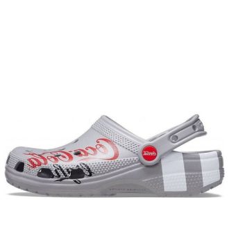 Sandália Crocs Coca-Cola x Crocs Crossover Light X Outdoor Flat Heel Casual Esportiva Unissex Cinza 207220-030