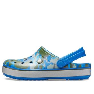 Sandália Crocs Crocband Estampada Azul Camuflagem Unissex 205834-4JU