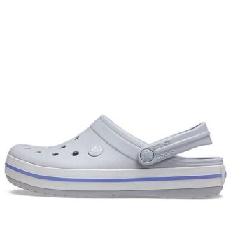Sandália Crocs Crocband leve, resistente ao desgaste, unissex, cinza, 11016-1FH