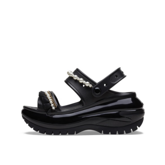 Sandália Crocs (WMNS) Mega Crush Pearl Ruffle “Preta” 210179