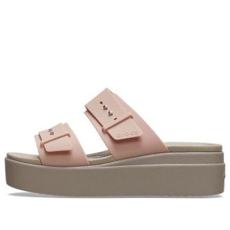 Sandália Crocs (WMNS) Pale Blush Brooklyn “Marrom Bege” 207431-6RL