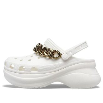 Sandália Crocs (WMNS) Retro Chain Ouro Branco “Ouro Branco” 206662-19B