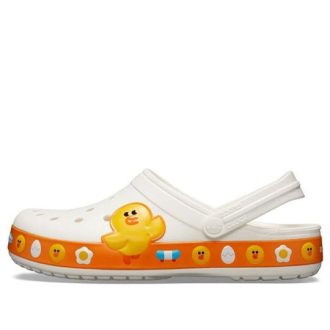 Sandálias Crocs Classic Clog Line Friends Beach Branco Amarelo Unissex “Branco Amarelo” 205791-100