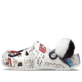 Sandálias Crocs Disney x Crocs Pattern Unissex Brancas 207401-100