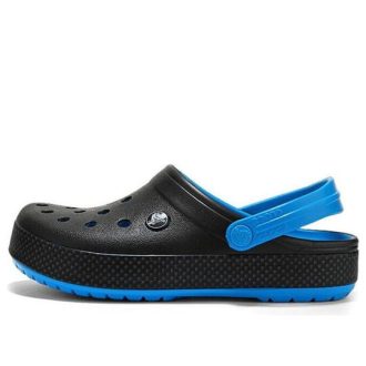 Sandálias Crocs Esportivas Leves e Resistentes ao Desgaste, Unissex, Pretas e Azuis, “Preto e Azul” 205237-49S