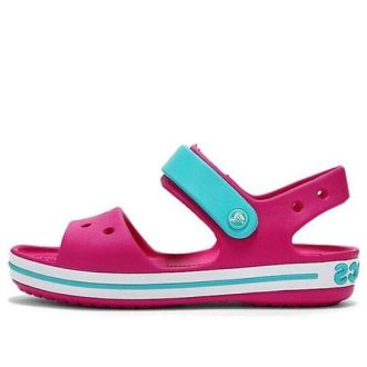 Sandálias Crocs (GS) com fecho de tira Crocband “Rosa Azul” 12856-6LH