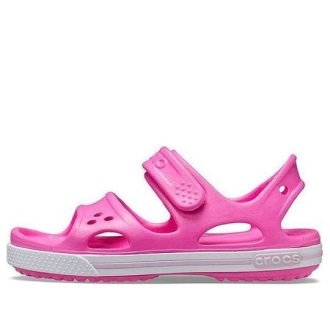 Sandálias Crocs (GS) Crocband II “Rosa e Branco” 14854-6QQ