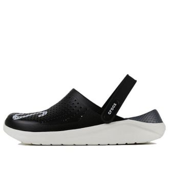 Sandálias Crocs LiteRide LOGO Crocs Hollow Out Pretas Unissex “Preto e Branco” 205893-066