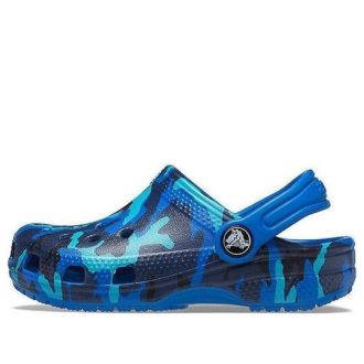 Sandálias Crocs (PS) Camuflagem Estampada Praia Azul 205813-4JL