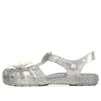 Sandálias Crocs (PS) Isabella Charm Minimalista Casual Prata 205535-040