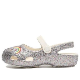 Sandálias Crocs (PS) Outdoor Flat Heel Brilhantes Esportivas Prata 206370-93R