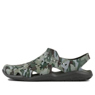 Sandálias Crocs Swiftwater Camo Wave “Verde Marrom” 206010-97G