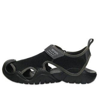 Sandálias Crocs Swiftwater “Preto Cinza Claro” 203967-02S