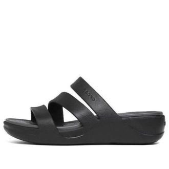 Sandálias Crocs (WMNS) Boca Strappy Wedge “Preto” 207434-001