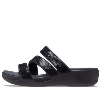 Sandálias Crocs (WMNS) Boca Strappy Wedge “Preto” 207645-001