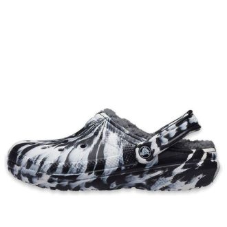 Sandálias Crocs (WMNS) Classic Lined Clog Outdoor “Marbled White Black” 207180-103