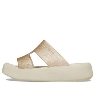 Sandálias Crocs (WMNS) Getaway Platform com tiras em H “Branco e Marrom” 209667-160