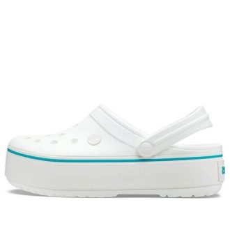 Sandálias Crocs (WMNS) Leves e Aconchegantes para Praia, para Exterior, Brancas e Azuis, “Branco e Azul” 205434-1E0