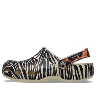 Sandálias de praia Crocs Classic Animal unissex Animal “Branco” 207840-2Y9