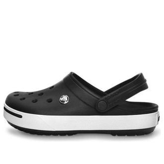 Sandálias de Praia Crocs Crocband Unissex Preto Branco 11989-060