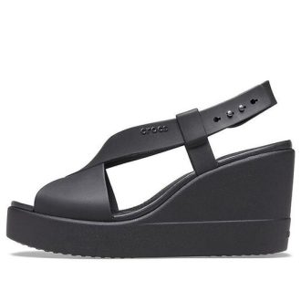 Sandálias esportivas antiderrapantes Crocs (WMNS) Brooklyn Cozy pretas 206222-060