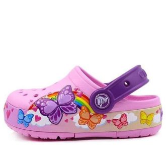 Sandálias esportivas Crocs (PS) Funny Butterfly Outdoor Flat Heel Rosa 205649-6I2