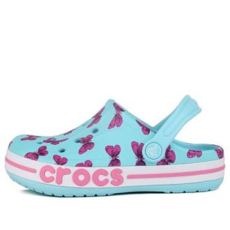 Sandálias esportivas de praia Crocs (PS) 4 com salto baixo e estampa azul 206178-4O9