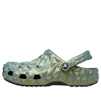 Tamanco Crocs Classic Geométrico Iridescente “Verde” 209841-001