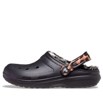 Tamanco Crocs Classic Lined Animal Remix “Preto e Multicolorido” 207842-0ZR