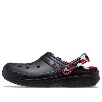 Tamanco Crocs Classic Lined Camo “Preto e Vermelho” 208047-063
