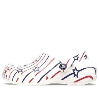 Tamanco Crocs Classic Stars and Stripe “Branco Multicolorido” 208877-94S