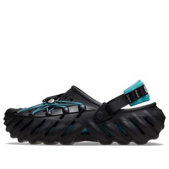 Tamanco Crocs Echo com cadarços refletivos “Preto Azul-petróleo” 210004-001