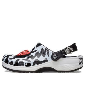 Tamanco Crocs x Keith Haring Classic “Preto e Branco” 209488-001