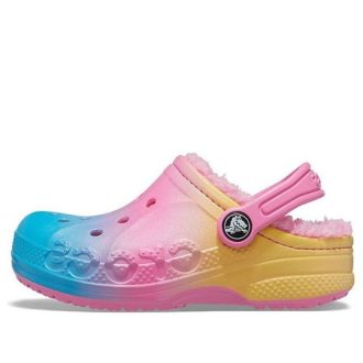 Tamancos Crocs (GS) Baya com forro estampado “Pink Lemonade Multi” 205888-6SO