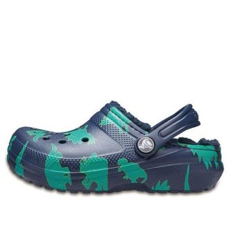 Tamancos Crocs (GS) Baya Graphic “Azul Verde” 204817-41D