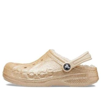 Tamancos Crocs (GS) Baya Lined Glitter “Dourado” 207656-11S