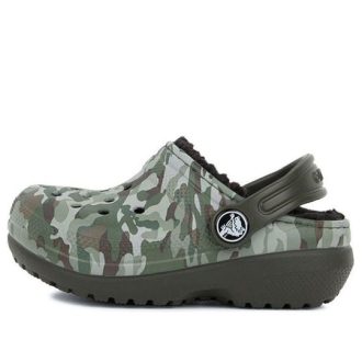 Tamancos Crocs (GS) Camuflagem Estampada Bico Redondo “Verde Marrom” 204817-3R3