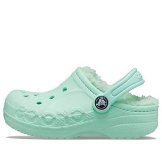 Tamancos Crocs (GS) Classic Baya com forro “Menta” 205977-3TI