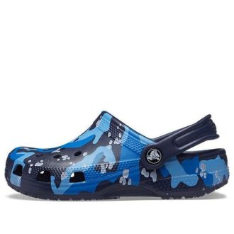 Tamancos Crocs (GS) Classic Camo “Azul Preto” 207594-4HQ