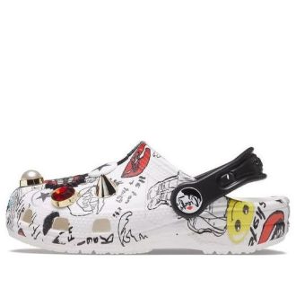Tamancos Crocs (GS) Classic Cruella “Branco Preto” 207397-100