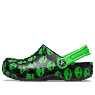 Tamancos Crocs (GS) Classic Easy Icon “Preto Verde” 207599-001