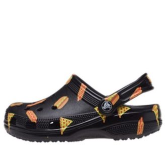 Tamancos Crocs (GS) Classic Food Print “Preto Amarelo” 207150-001