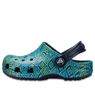 Tamancos Crocs (GS) Classic Graphic “Azul Verde” 204816-410