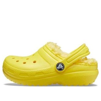 Tamancos Crocs (GS) Classic Lined “Amarelo” 203506-7C1